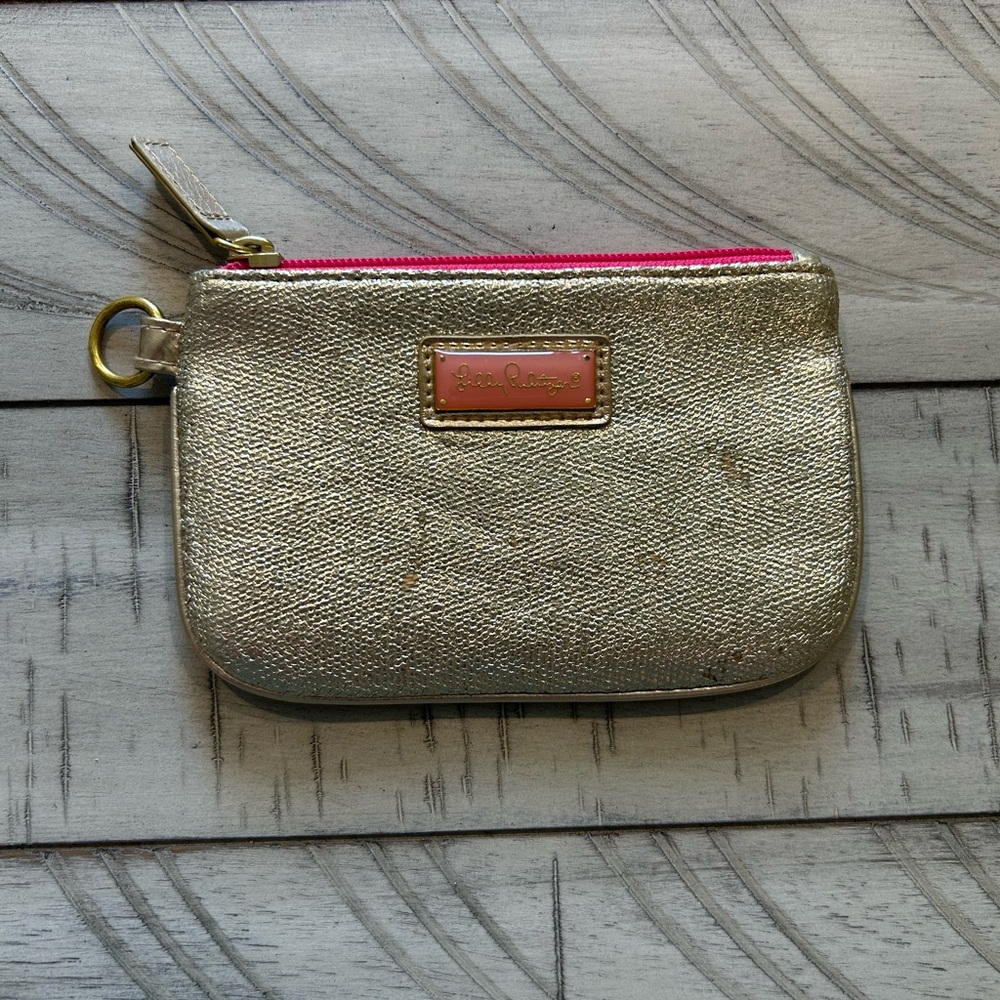 Lilly Pulitzer Gold and Pink Coin Purse